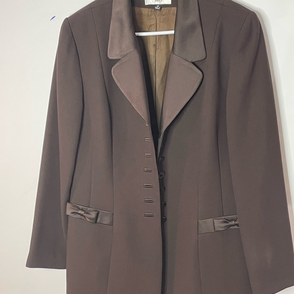 Albert Nipon Jackets & Blazers - Vtg 80’s Albert Nipon Blazer Suits Brown Size 14